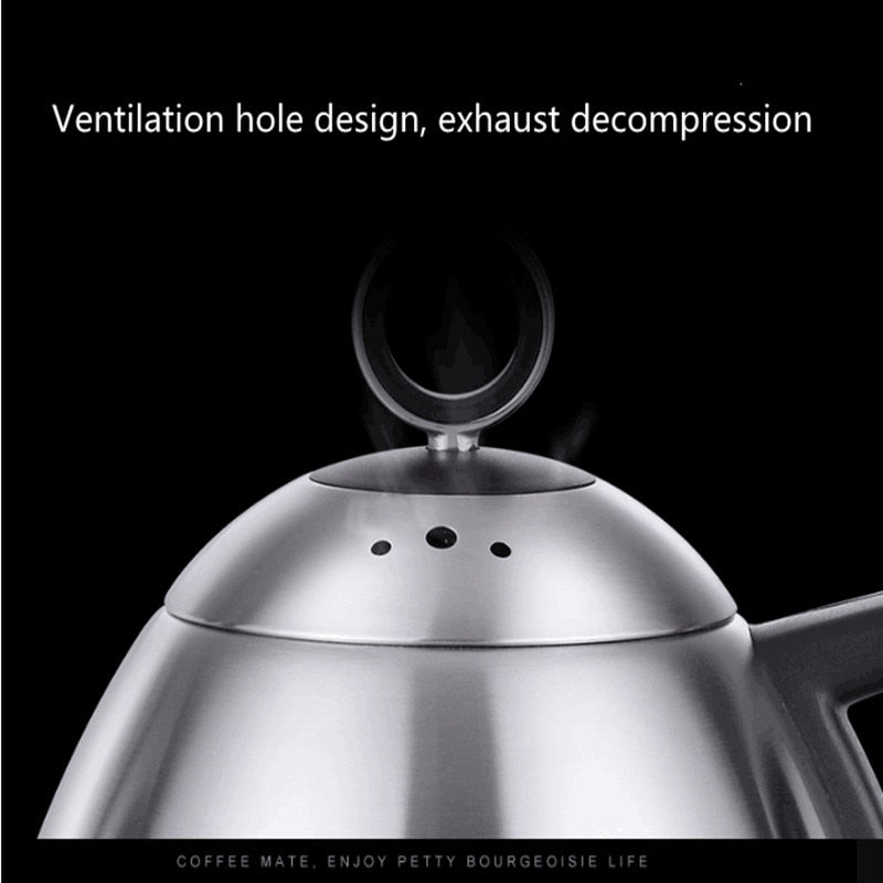 220V 1L Gooseneck Kettle Electric Kettle Stainless Steel Drip Coffee Tea Auto-Off Electric Teapot EU/AU/UK/US Plug
