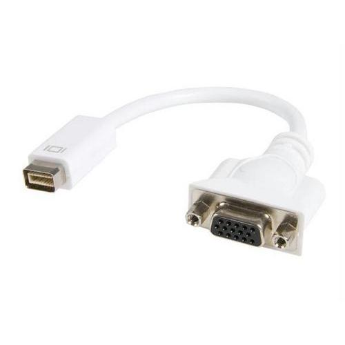 CONNECT AN APPLE MINI DVI-EQUIPPED COMPUTER TO A VGA MONITOR. - MINI DVI TO VGA