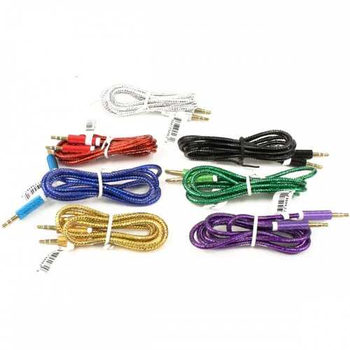 Case of [48] Round Wire Auxiliary Cable in 7 Assorted Colors