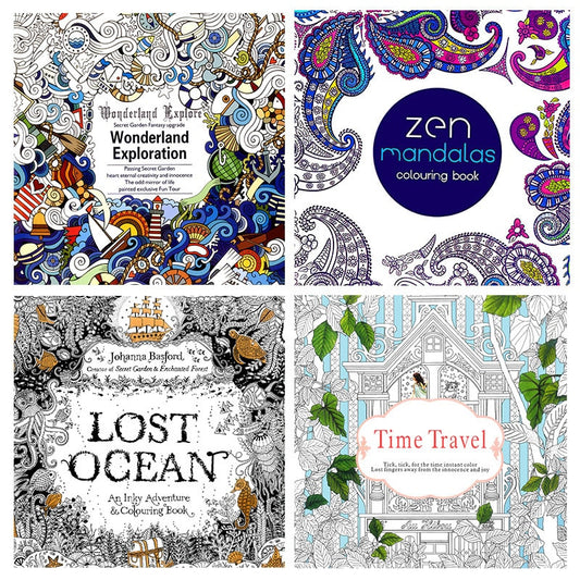 24pages 7.3 inch  English Edition coloring book for  kids Lost Ocean adult DIY toys  school craft supply