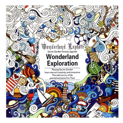 24pages 7.3 inch  English Edition coloring book for  kids Lost Ocean adult DIY toys  school craft supply