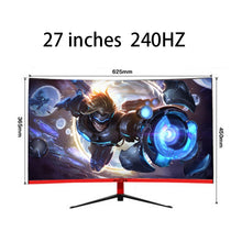 Cargar imagen en el visor de la galería, 27&quot; 1 MS 240 HZ Monitor Gamer 1920 * 1080 LCD Curved Screen Display 165HZ HD gaming monitor PC Desktop HDMI monitor for Computer
