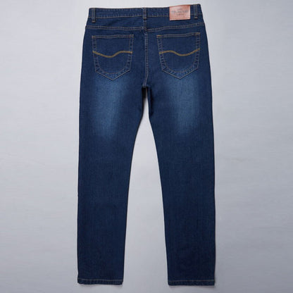 Men's Stretch Straight Jeans Pants Baggy Trousers Fashion Casual Black Blue Denim Male Business Jeans Classic Sizes 28 to 50