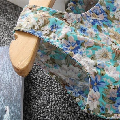 2PCS/Set Girls Dress +Hat Cotton Comfortable Children's Dress 2021 Summer Dress Floral Girls' Sleeveless Dress For Children