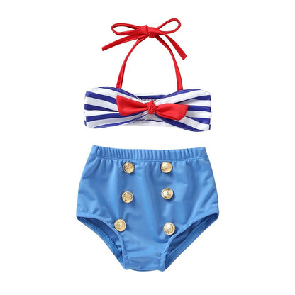 2Pcs Infant Kids Baby Girls Swimwear Straps Swimsuit Bathing Bikini Set Outfits for kids