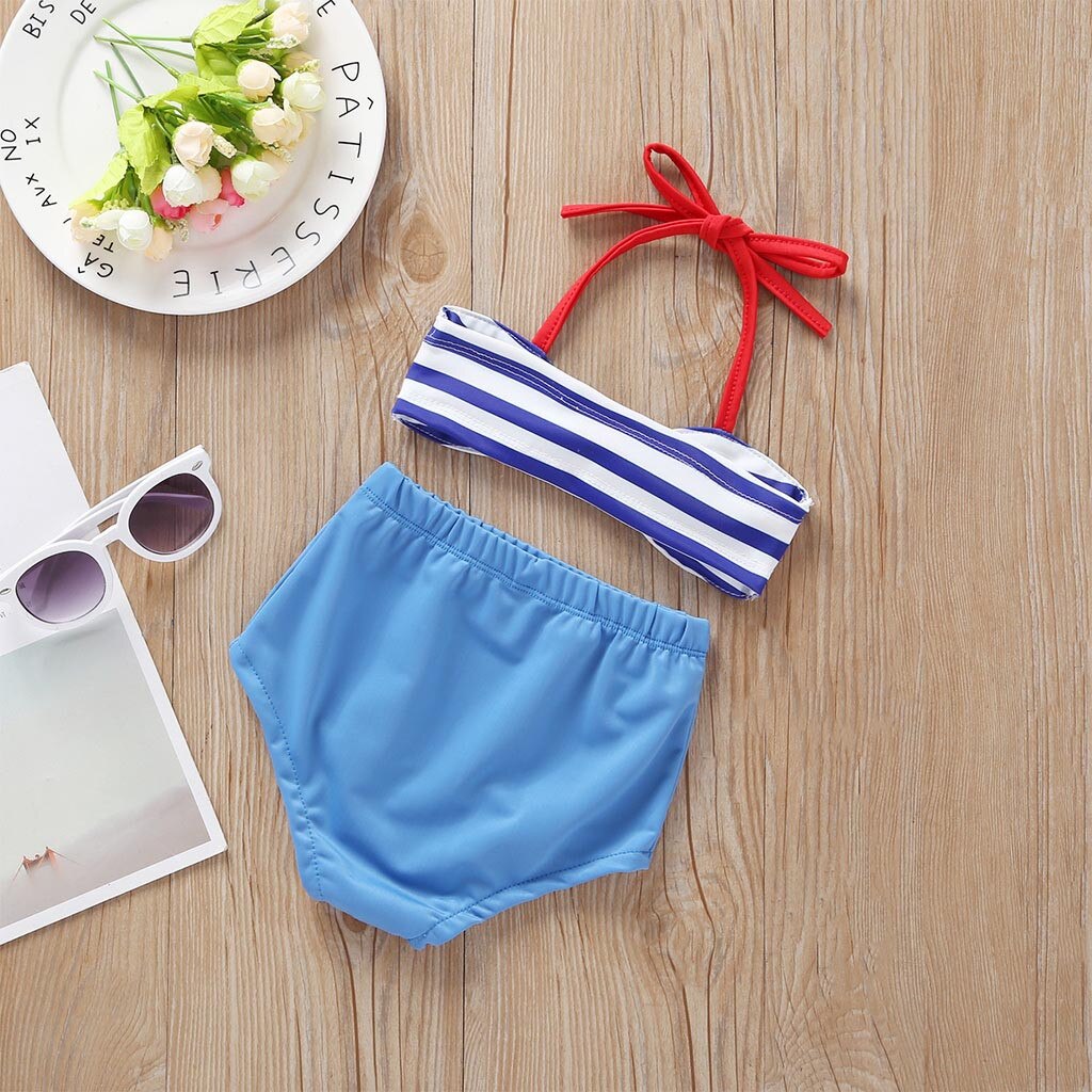 2Pcs Infant Kids Baby Girls Swimwear Straps Swimsuit Bathing Bikini Set Outfits for kids