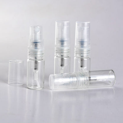 2ml 3ml 5ml 10ml Mini Portable Transparent Glass Perfume Bottle With Spray & Empty Parfum Cosmetic Vial With Atomizer For Travel