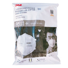 Cargar imagen en el visor de la galería, 3M Earloop 9501+ &amp; Upgraded Version 9551 And Headband 9502 + Mask Flat Fold Style KN9 5 Particulate Respirator Unvalved 50-Pack
