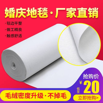 30M White Mirror Carpet 10M White Carpet +4 pieces Flower Row +4M Long Rose Tablecloth +1 Pieces Candle Holder +1 pieces Cake Stand