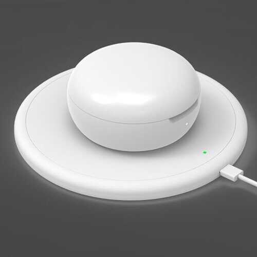All Charged Up Bluetooth Earbuds With Wireless Charging Pad - Color: WHITE