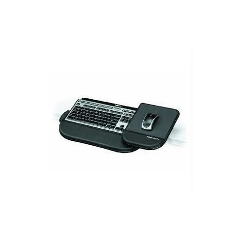 THE FELLOWES TILT N SLIDE PRO KEYBOARD MANAGER FEATURES THE COMFORT GLIDE SYSTEM