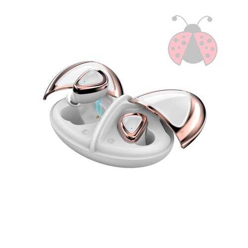 Ladybug 2 in 1 Bluetooth Ear-Pods And Charger - Color: WHITE