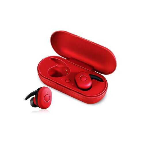 Twin Bluetooth Earpods With Chargeable Box - Color: RED