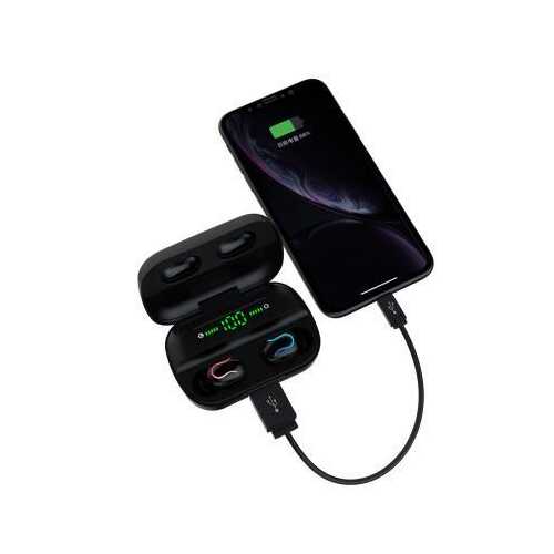 True Twin Ear pods With Portable Power bank & Charger