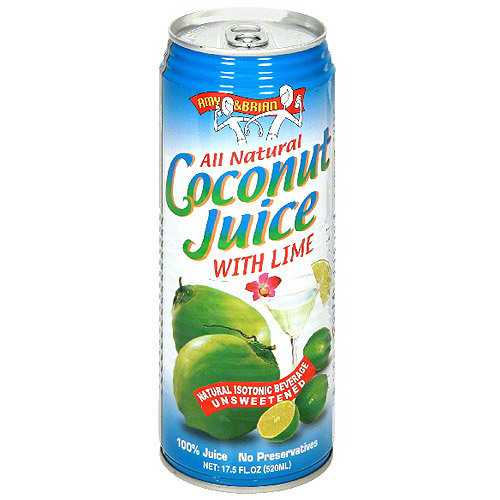 Amy & Brian Coconut Juice With Lime (12x17.5 Oz)