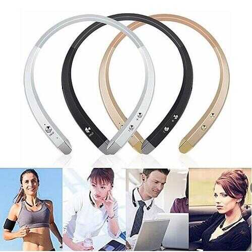 Sonic Halo Bluetooth Neckband Headphones with Microphone - Color: Pink