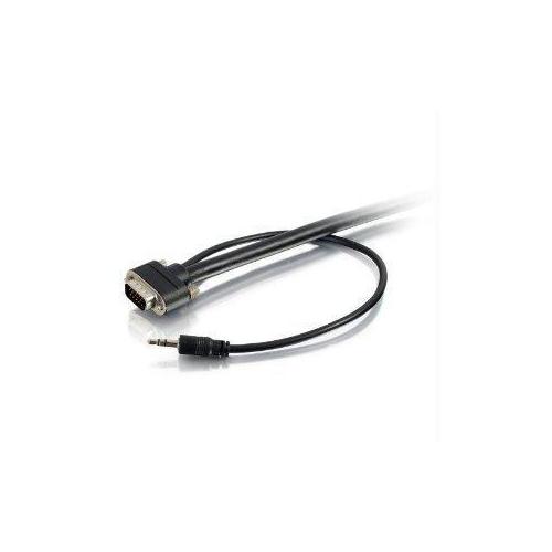 35FT SELECT VGA + 3.5MM STEREO AUDIO A/V CABLE M/M - IN-WALL CMG-RATED