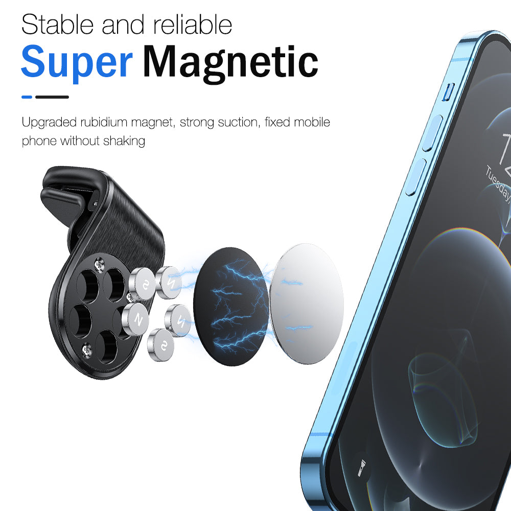 360° Rotate Car Magnetic Stand For iPhone Samsung Xiaomi 11 Universal GPS Anti-slip Holder Mobile Phone Mount Support With Metal