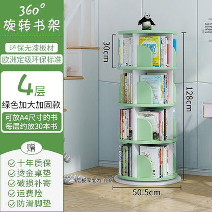360 degree revolving shelf Children's picture book shelf simple home use provincial space landing student creative bookcase