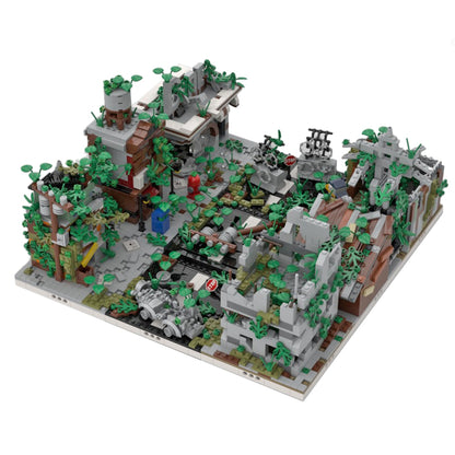 3645 Pieces Ruined City Bricks Small Particle DIY Building Block Stem Toy (Designed by Gabizon and authorized number is MOC-32889 )