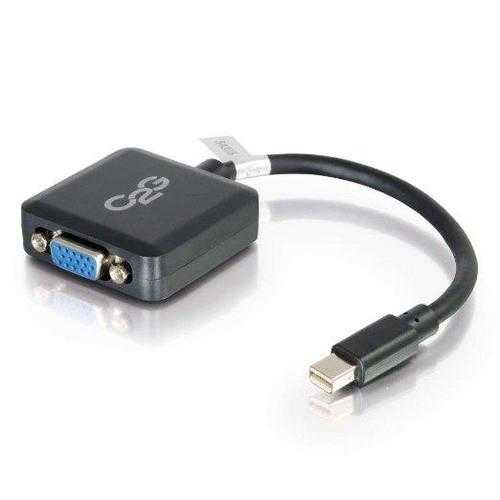8IN MINI DISPLAYPORT&TRADE; MALE TO VGA FEMALE ACTIVE ADAPTER CONVERTER - BLACK