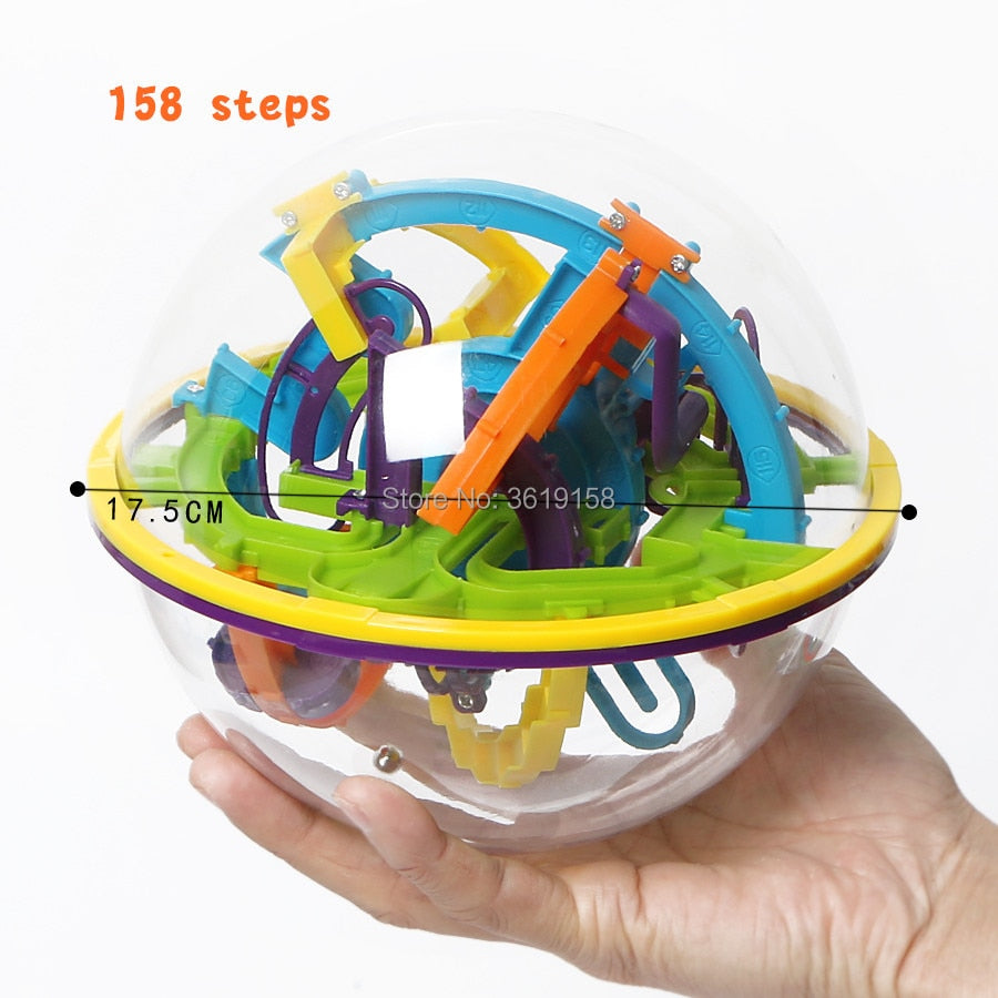 3D Magical Intellect Maze Ball 99/100/158/299steps,IQ Balance Perplexus Magnetic Ball Marble Puzzle Game for Kid and Adult Toys