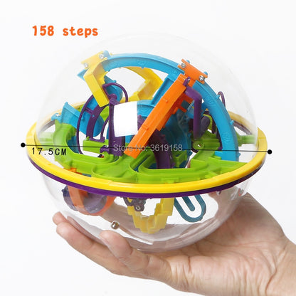 3D Magical Intellect Maze Ball 99/100/158/299steps,IQ Balance Perplexus Magnetic Ball Marble Puzzle Game for Kid and Adult Toys