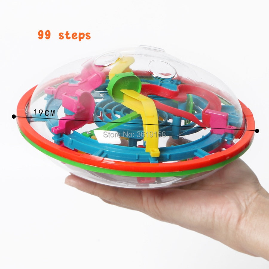 3D Magical Intellect Maze Ball 99/100/158/299steps,IQ Balance Perplexus Magnetic Ball Marble Puzzle Game for Kid and Adult Toys