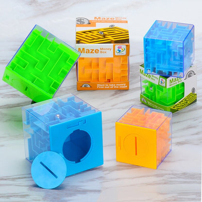 3D Mini Speed Cube Maze Magic Cube Puzzle Game Labyrinth Rolling Ball Brain Learning Balance Educational Toys For Children Adult