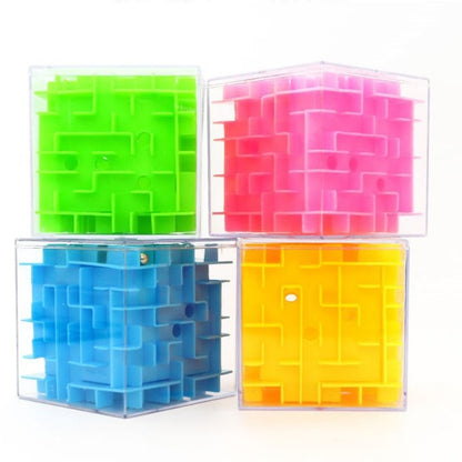 3D Mini Speed Cube Maze Magic Cube Puzzle Game Labyrinth Rolling Ball Brain Learning Balance Educational Toys For Children Adult