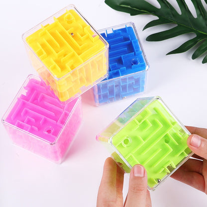 3D Mini Speed Cube Maze Magic Cube Puzzle Game Labyrinth Rolling Ball Brain Learning Balance Educational Toys For Children Adult