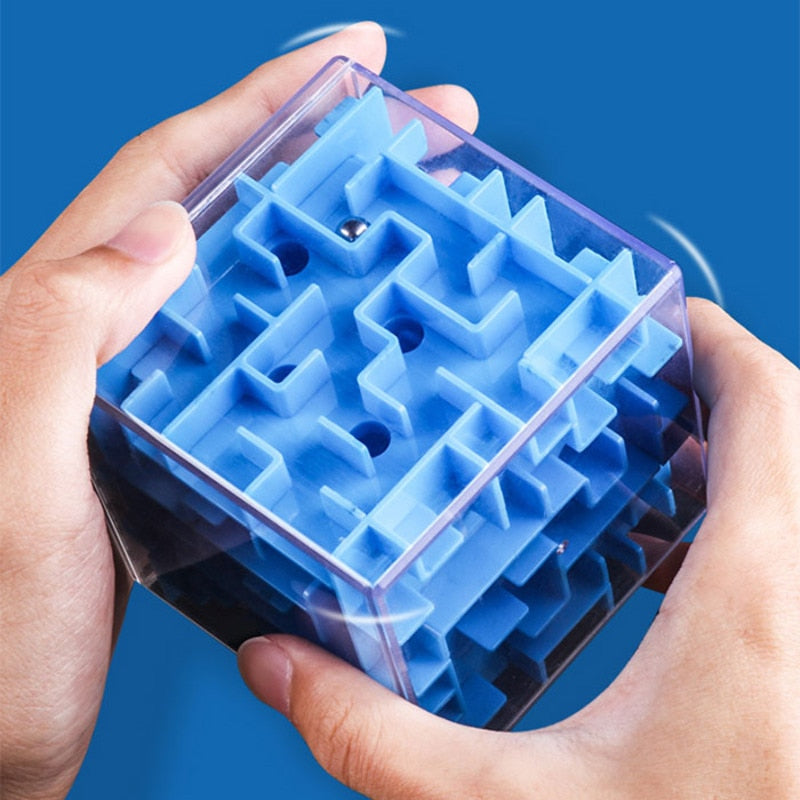 3D Mini Speed Cube Maze Magic Cube Puzzle Game Labyrinth Rolling Ball Brain Learning Balance Educational Toys For Children Adult