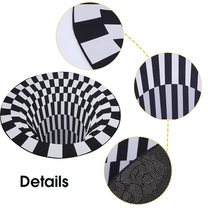 3D Vortex Illusion Rugs Swirl Print Optical Illusion Areas Rug Carpet Floor Pad Non-slip Doormat Mats for Home Dropshipping