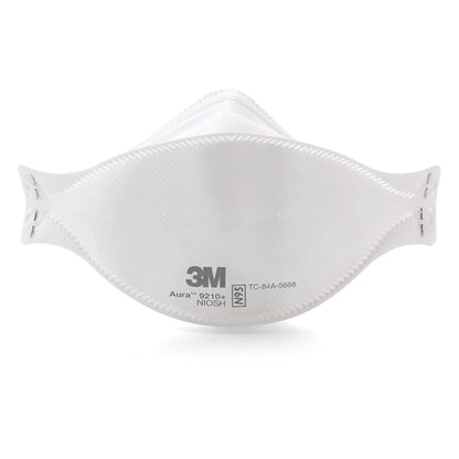3M Aura™ 9210+ &amp; 9211+ Flat Fold Style NIOSH-APPROVED N9 5 Particulate Respirator Without Valve 20-Pack REDUCED EYEWEAR FOGGING