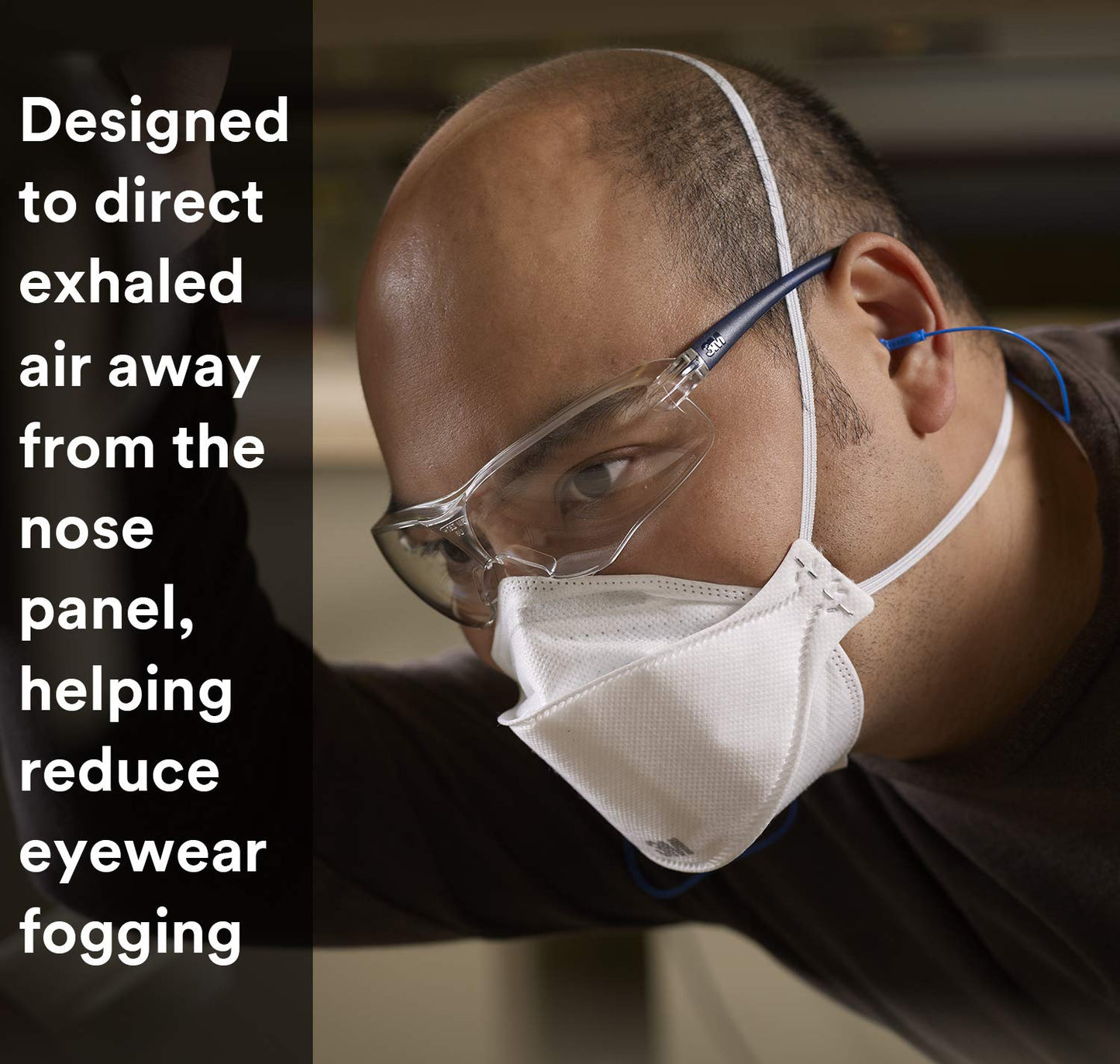 3M Aura™ 9210+ &amp; 9211+ Flat Fold Style NIOSH-APPROVED N9 5 Particulate Respirator Without Valve 20-Pack REDUCED EYEWEAR FOGGING