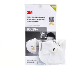 Cargar imagen en el visor de la galería, 3M Earloop 9501V+ &amp; Upgraded Version 9551V And Headband 9502V+ Flat Fold Style KN9 5 Particulate Respirator With Valve 25-Pack
