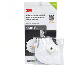 Cargar imagen en el visor de la galería, 3M Earloop 9501V+ &amp; Upgraded Version 9551V And Headband 9502V+ Flat Fold Style KN9 5 Particulate Respirator With Valve 25-Pack
