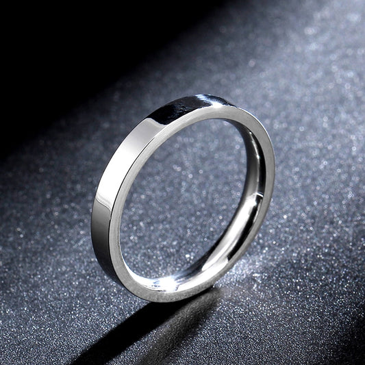 Unisex 3mm Super Thin Slim Titanium Steel Ring Men and Women ring scratch resistance tungsten steel ring factory direct