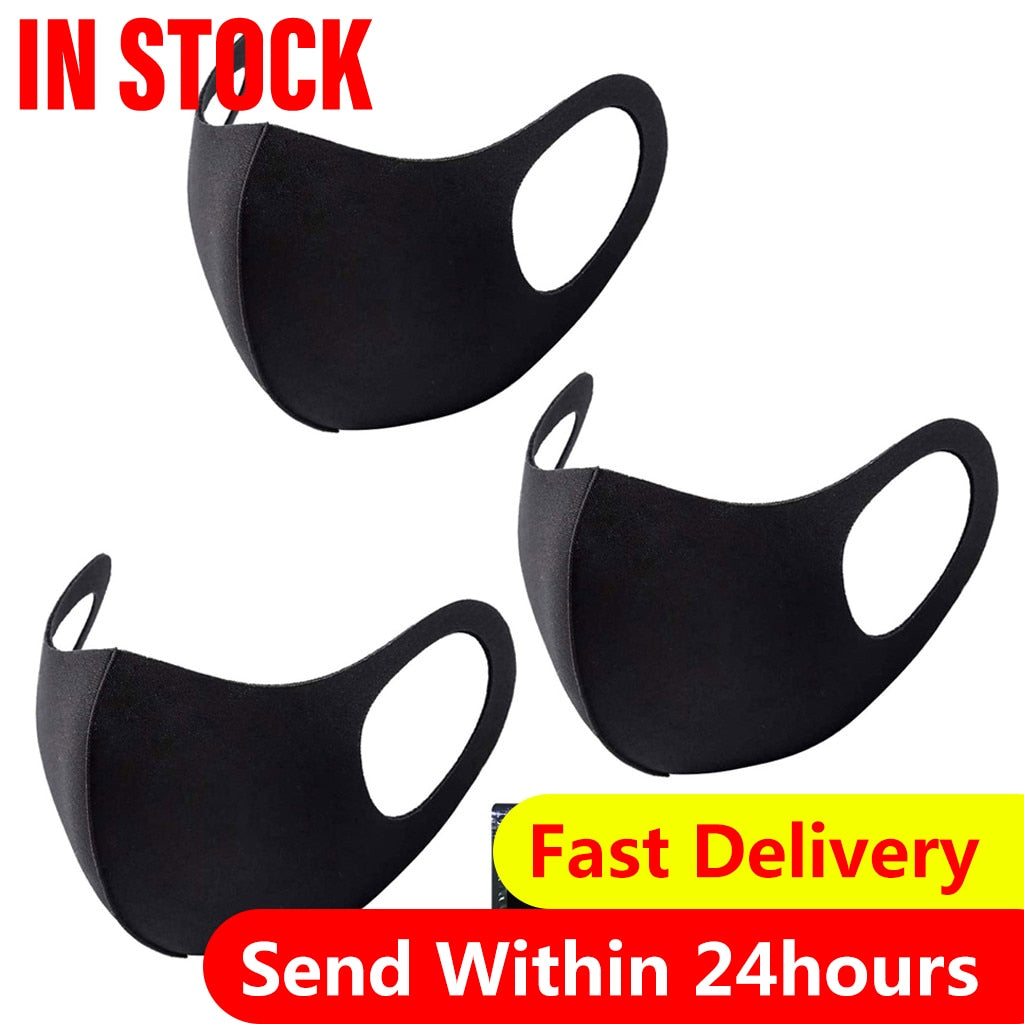 3pc 3 Layer Health Masks Cycling Anti-dust Cotton Mouth Face Mask Mascarillas Men Masque