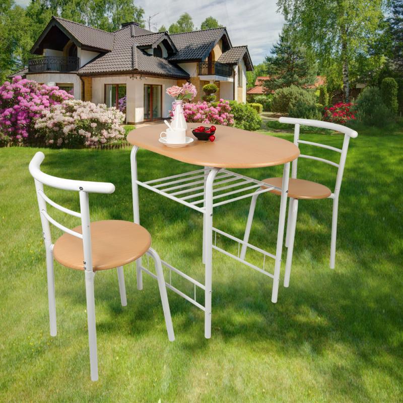 3pcs/set Nordic Modern Bedrooms 1 Table And 2 Chairs Dining Room Furniture Kitchen Lunch Dining Room Living Room Cafe Tavern HWC