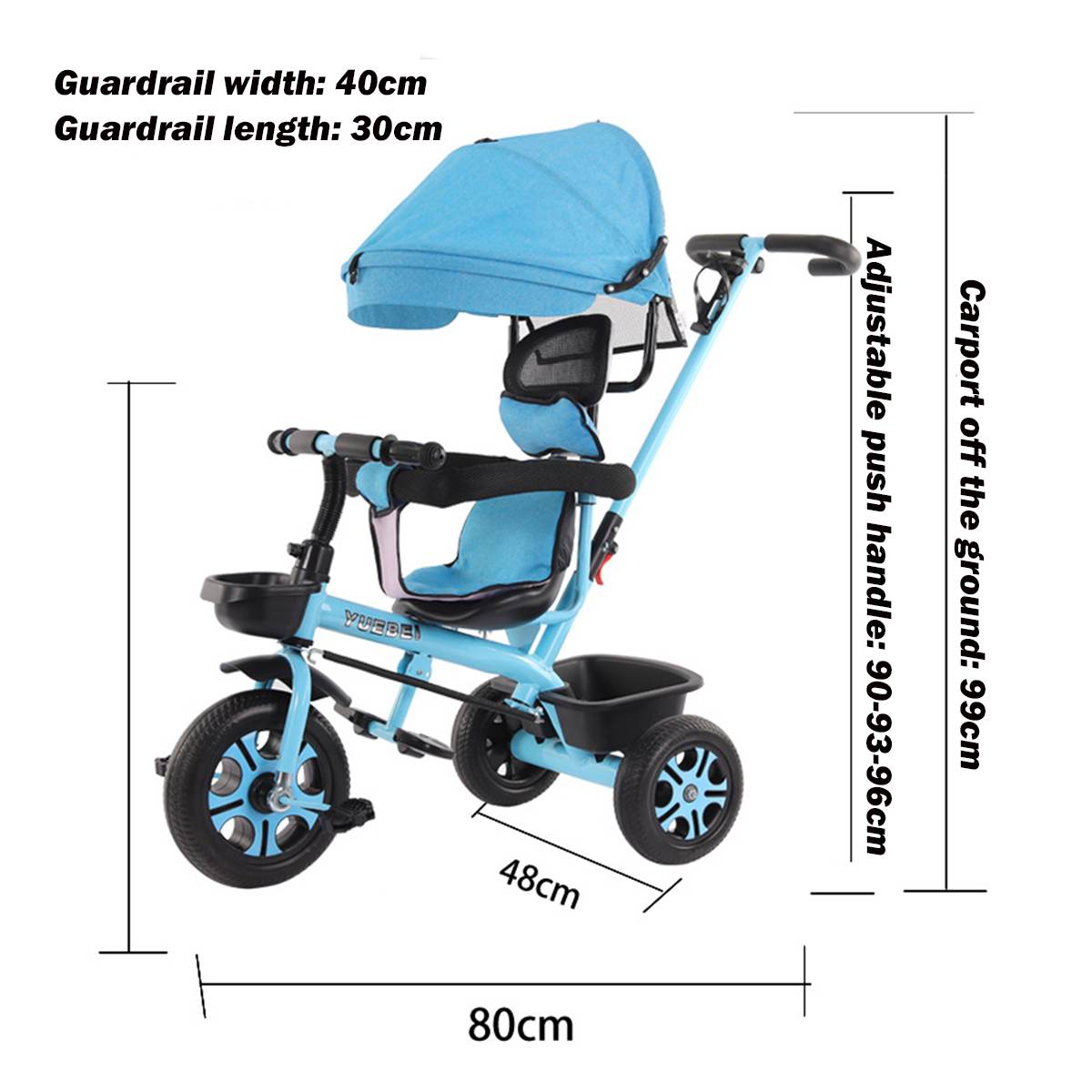 4 In 1 Infant Tricycle Folding Rotating Seat Baby Stroller 3 Wheel Bicycle Kids Bike Three Wheel Stroller Toddler Baby Trolley