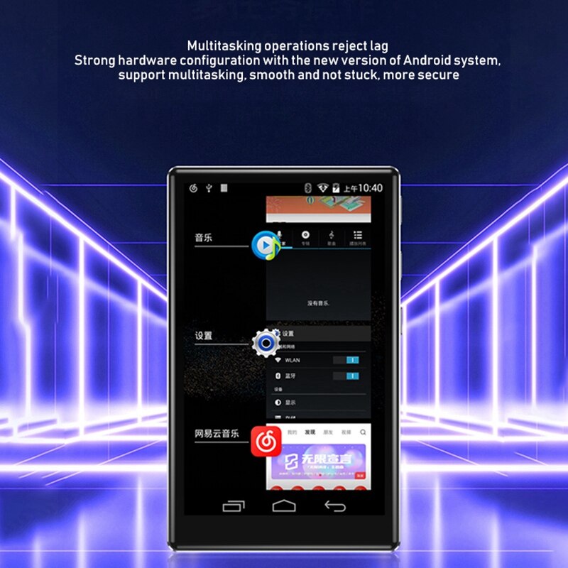 4 Inch Full Screen HD Media Player MP4 Player WiFi Android 6.0 MP3/4 2+16GB/1+ 8G Bluetooth 5.0 Contact Music Player FM Radio