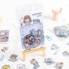 Charger l&#39;image dans la galerie, 40 pcs/bag Kawaii Travel Rabbit Girl Decorative Stickers Scrapbooking Stick Label Diary Stationery Album cute Cartoon sticker
