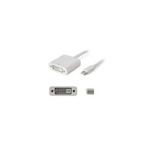 ADDON 8IN MINI-DISPLAYPORT MALE TO DVI-I (29 PIN) FEMALE WHITE ADAPTER CABLE