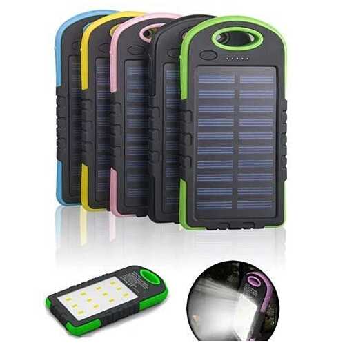 PowerGLO Eco Friendly Solar Charger With 12 Bright LED Lamps - COLOR: GREEN