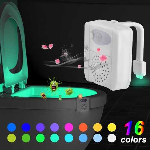 CLEAN BOWL UV Sanitizing Light For Germ Free Toilets With LED Motion Light