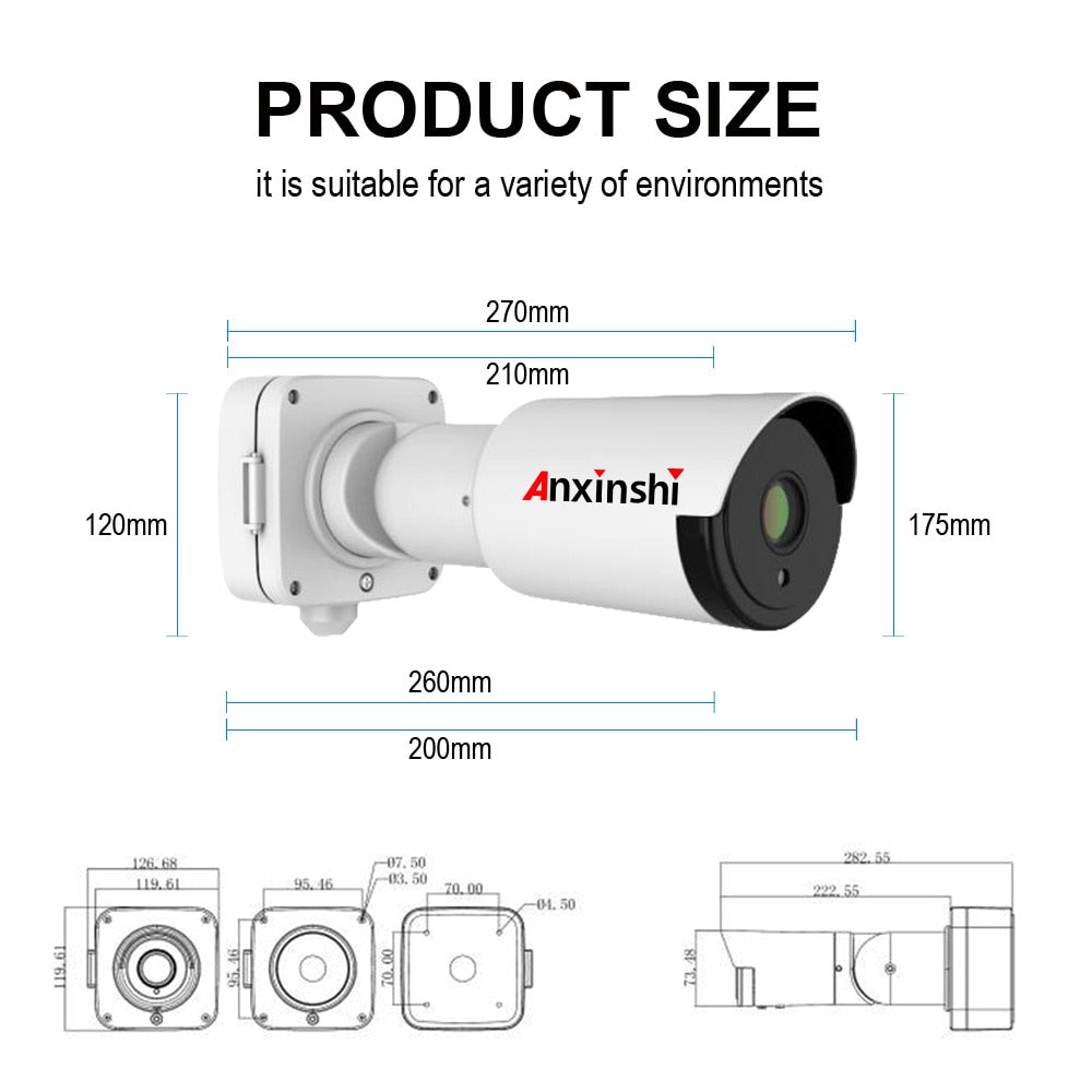 4K HD IP Camera Outdoor Waterproof 8MP Infrared Lamp Light Night Vision Security Camera ONVIF Video Surveillance CCTV Camera