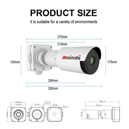 4K HD IP Camera Outdoor Waterproof 8MP Infrared Lamp Light Night Vision Security Camera ONVIF Video Surveillance CCTV Camera