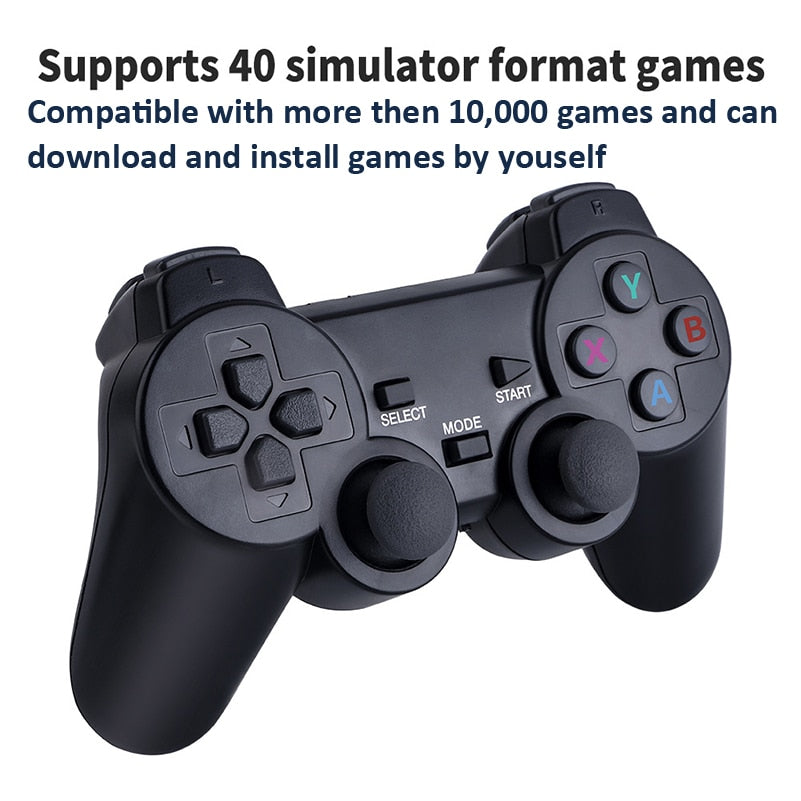 4K TV Retro Video Game Console With 2.4G Double Wireless Controller Built in 10000 Games For PS1/GBA HDMI Family TV Game Console