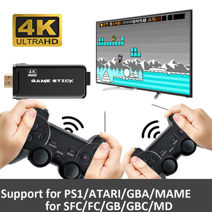 4K TV Retro Video Game Console With 2.4G Double Wireless Controller Built in 10000 Games For PS1/GBA HDMI Family TV Game Console